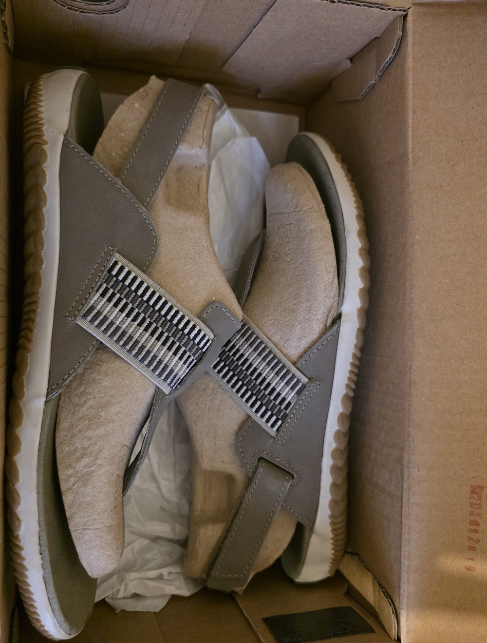 Women's Sorel Olive Green Slip-on Sandals with Elastic Straps